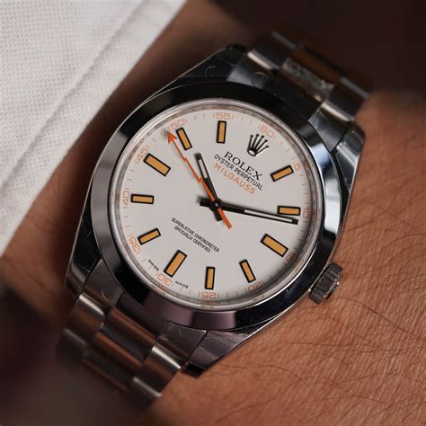 rolex milgauss vintage replica|rolex milgauss 116400 white.